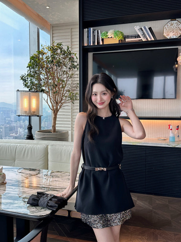 Robe Noire Héritière Chanel en Acétate 202471