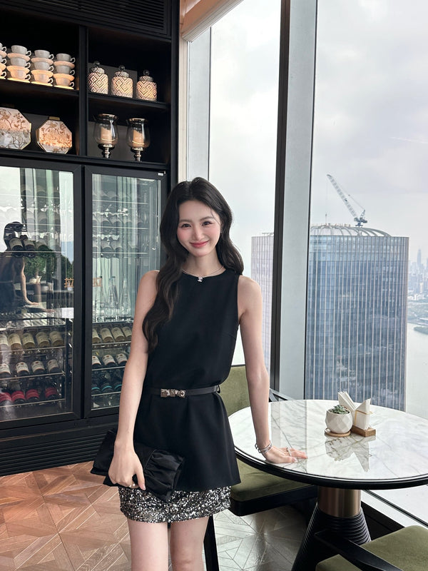 Robe Noire Héritière Chanel en Acétate 202471