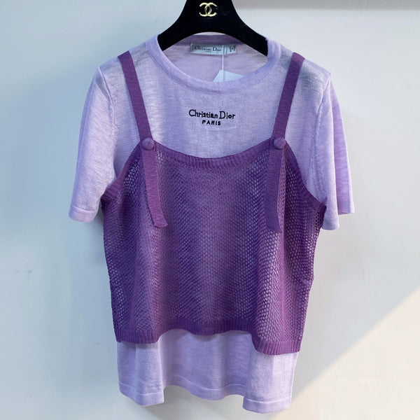 T-Shirt Manches Courtes Dior Violet en Acrylique 203995