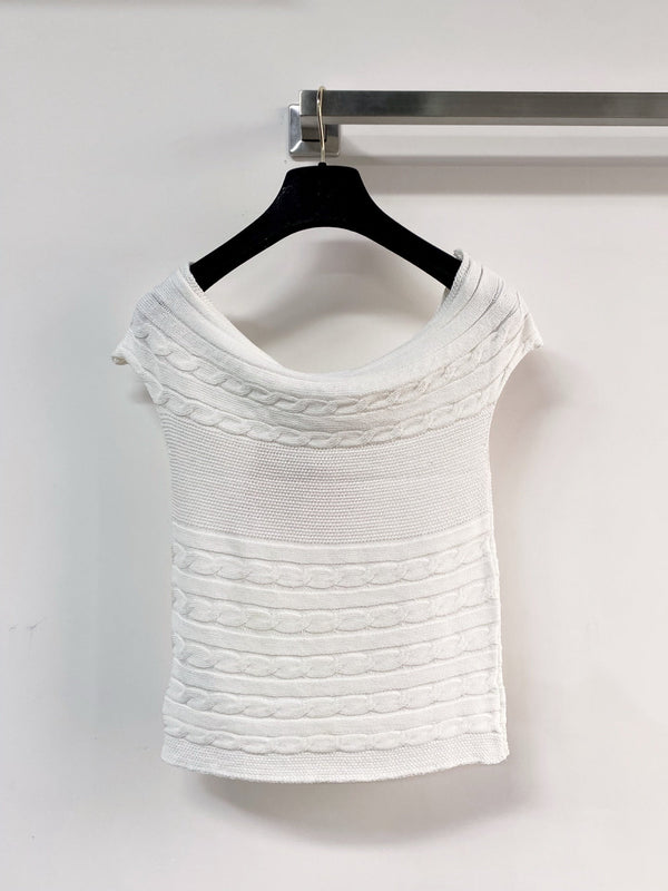T-shirt Miumiu à manches courtes blanc en coton-nitrile 208017