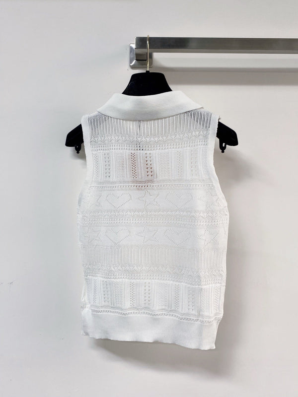 Miumiu Vest White in Cotton 207985