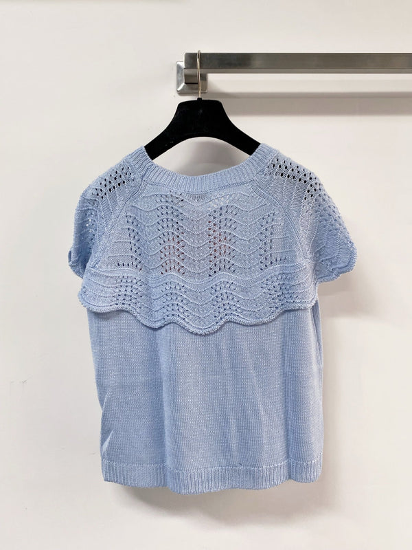 Gilet Miumiu bleu en laine 207967
