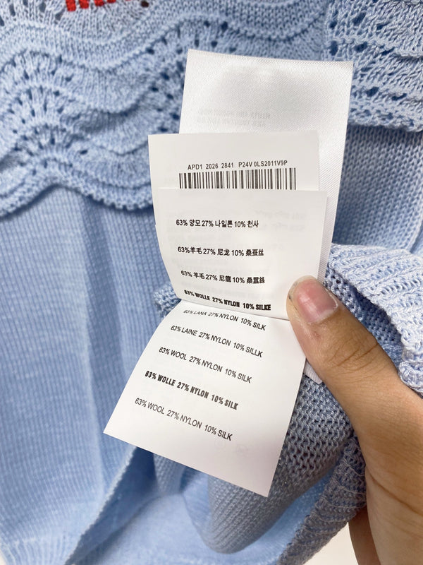 Gilet Miumiu bleu en laine 207967