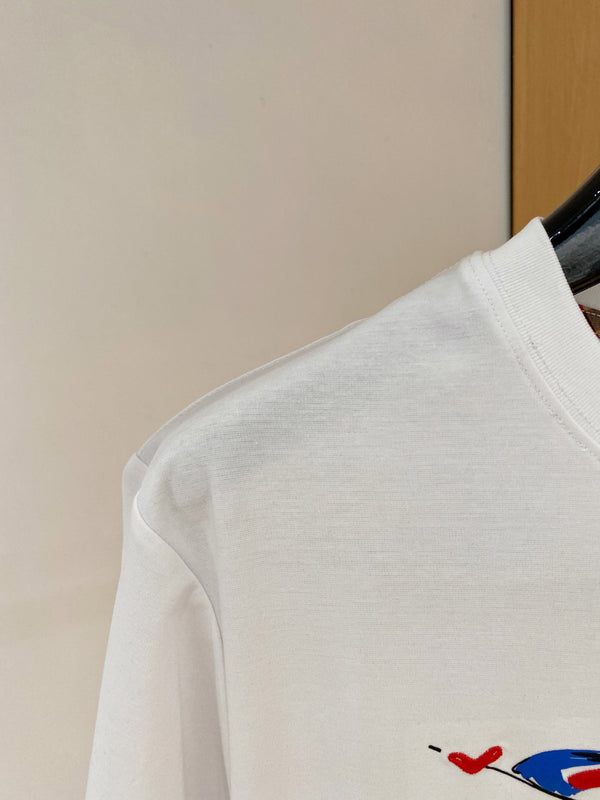 T-shirt HM en coton à manches courtes blanc 215436
