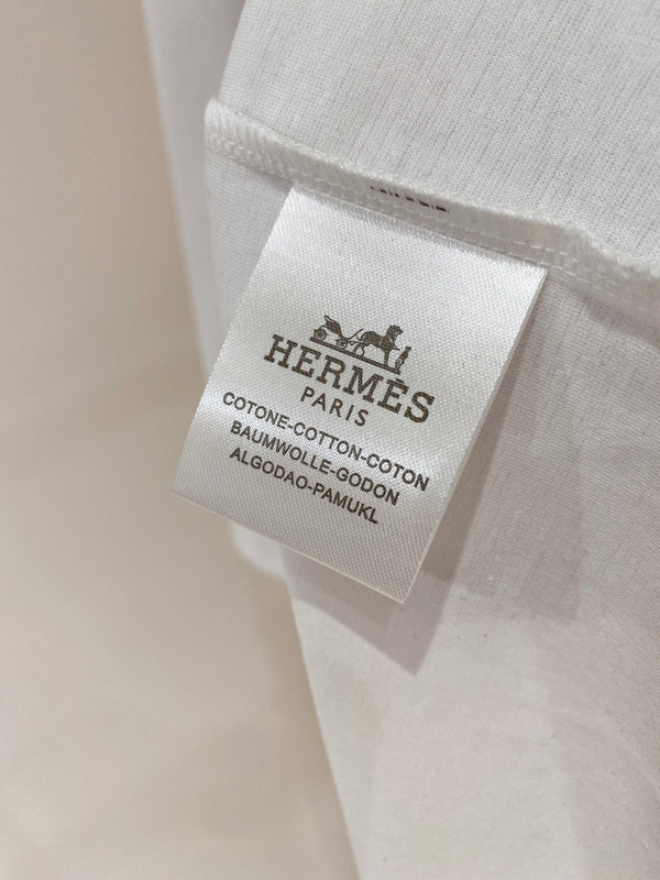 T-shirt HM en coton à manches courtes blanc 215436
