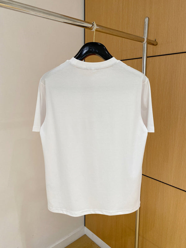 T-shirt HM en coton à manches courtes blanc 215436