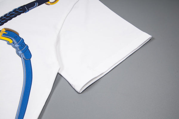 HM  Short-Sleeve T-Shirt with Equestrian Theme Print White in Cotton 215417