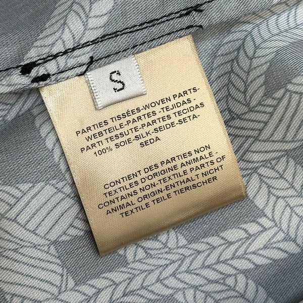 HM 26 Chemise imprimée à manches longues noire en soie Mulberry 180937