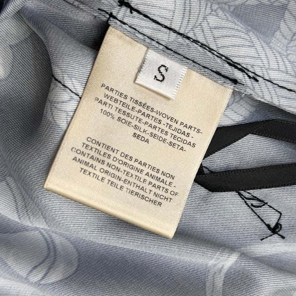 HM 26 Pantalon droit imprimé Noir en Soie de mûrier 180936