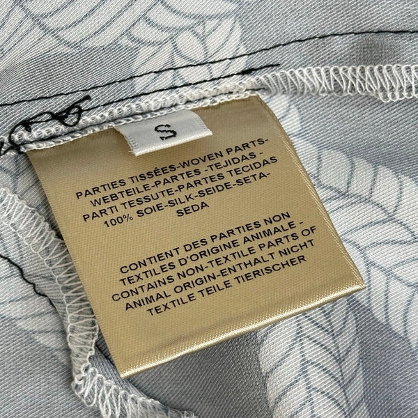 HM 26 Robe chemise imprimée avec ceinture Noire en Soie de mûrier 180932