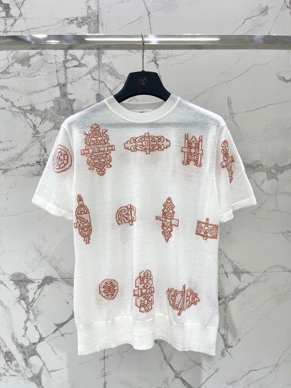 HM Short-sleeve White in Wool 166867