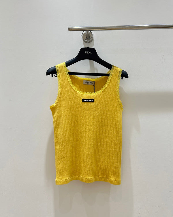 Miu Miu Short-sleeved Top in Cotton 221237