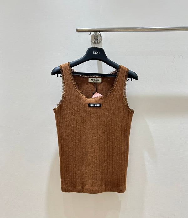 Miu Miu Short-sleeved Top in Cotton 221237