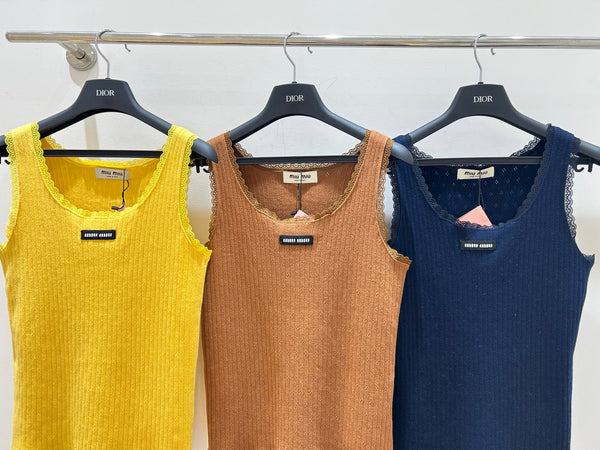 Miu Miu Short-sleeved Top in Cotton 221237
