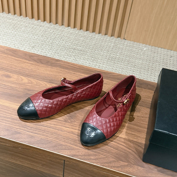 CC 26SS Quilted Mary Jane Burgundy in Calfskin 692538