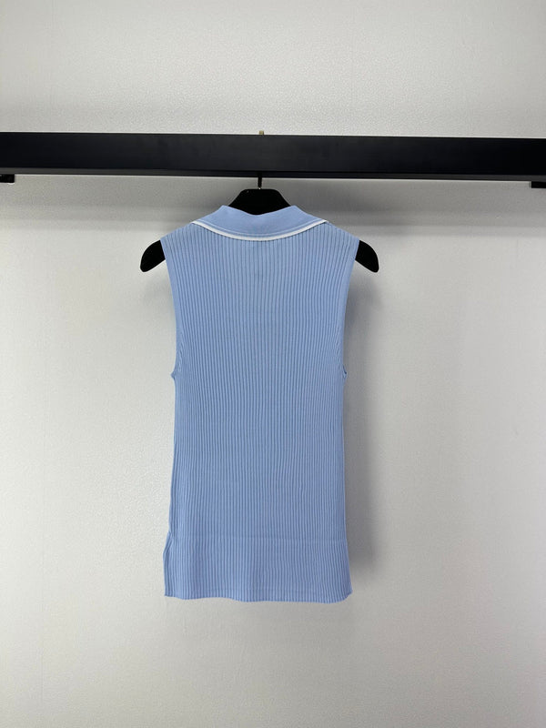 Gilet Chanel bleu en polyester 365299