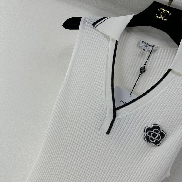 Gilet Chanel Blanc en Polyester 365297