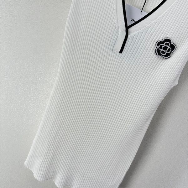 Gilet Chanel Blanc en Polyester 365297