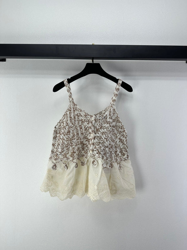 Chanel Lace Camisole Beige in Wool 361031
