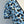 Robe Miu Miu en soie de mûrier à col en V fleuri bleu 221190