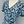 Robe Miu Miu en soie de mûrier à col en V fleuri bleu 221190