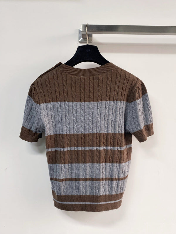 Dior Short-Sleeve T-Shirt Brown in Wool 231800