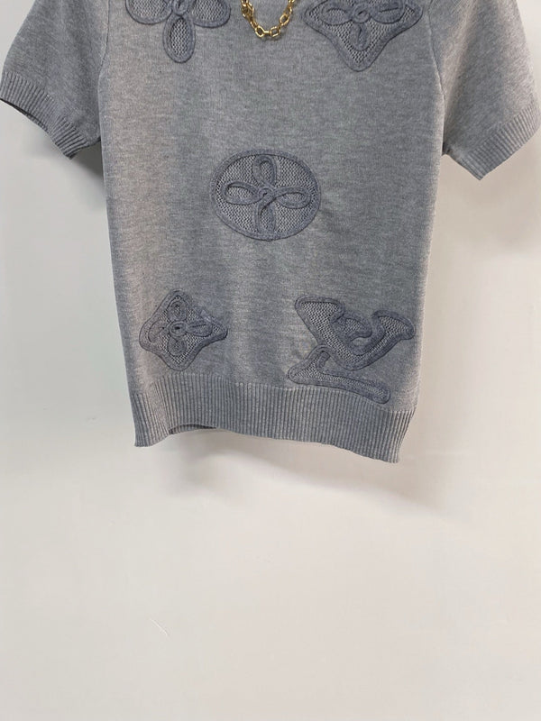 LV Short-Sleeve T-Shirt Gray in Cotton 231740