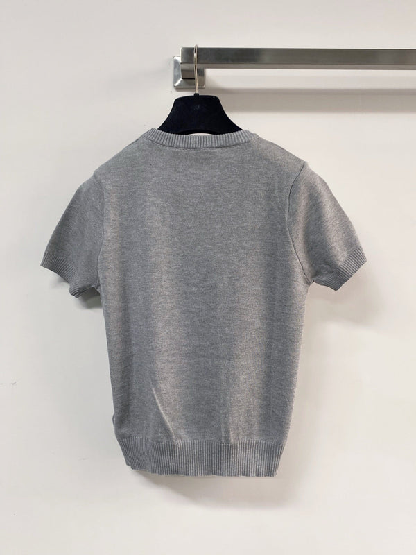LV Short-Sleeve T-Shirt Gray in Cotton 231740