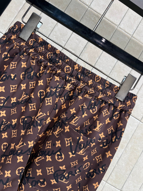 LV Short-Sleeve T-Shirt Brown in Polyester 229538