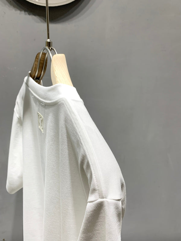 LV Embroidered Applique T-Shirt White in Cotton 229468
