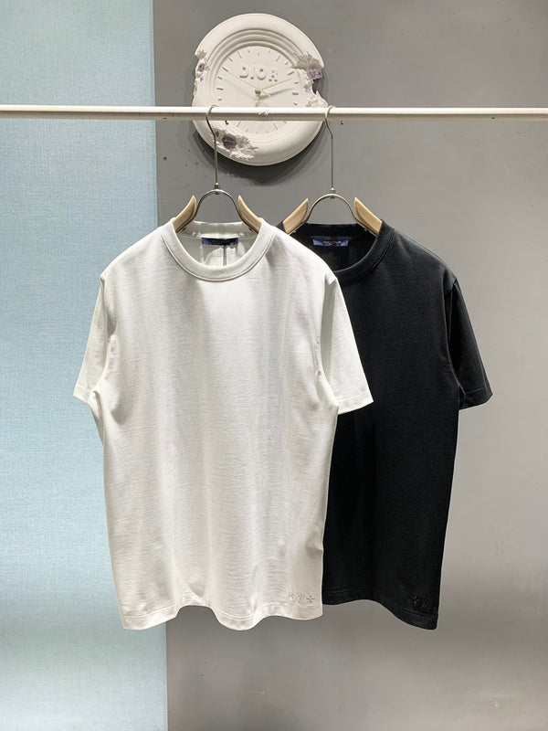 LV Embroidered Applique T-Shirt White in Cotton 229468