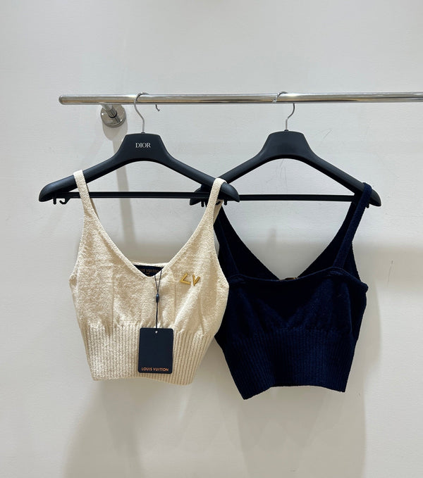 LV V-neck Cropped Camisole in Cotton 218907