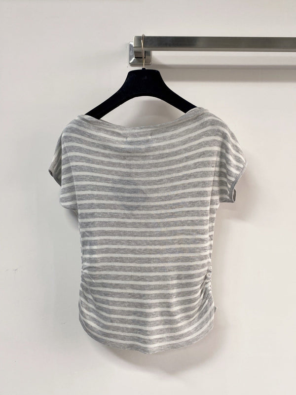 Prada Short-Sleeve T-Shirt Light Gray in Cotton 231744
