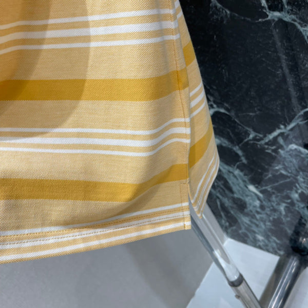 Prada 26 Striped Polo Dress Yellow White in Cotton 220256