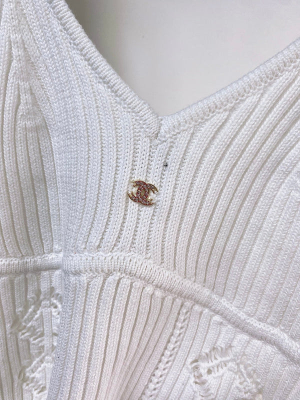 Caraco Chanel Bella blanc en coton 248374