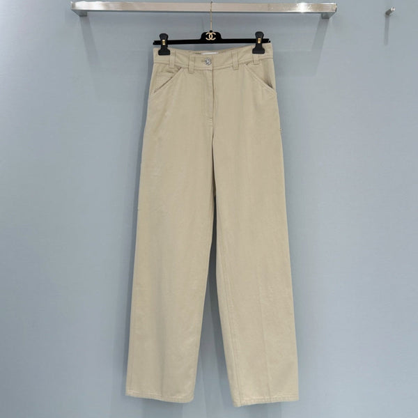 Chanel 26 Pantalon Cargo Kaki en Coton 253578