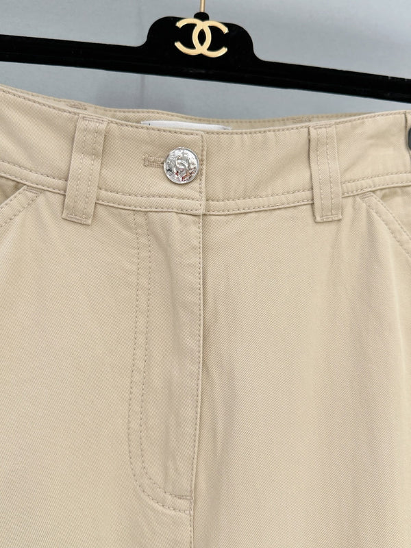 Chanel 26 Pantalon Cargo Kaki en Coton 253578