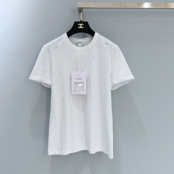 T-shirt Chanel 26 Manches courtes Blanc en Coton 253570