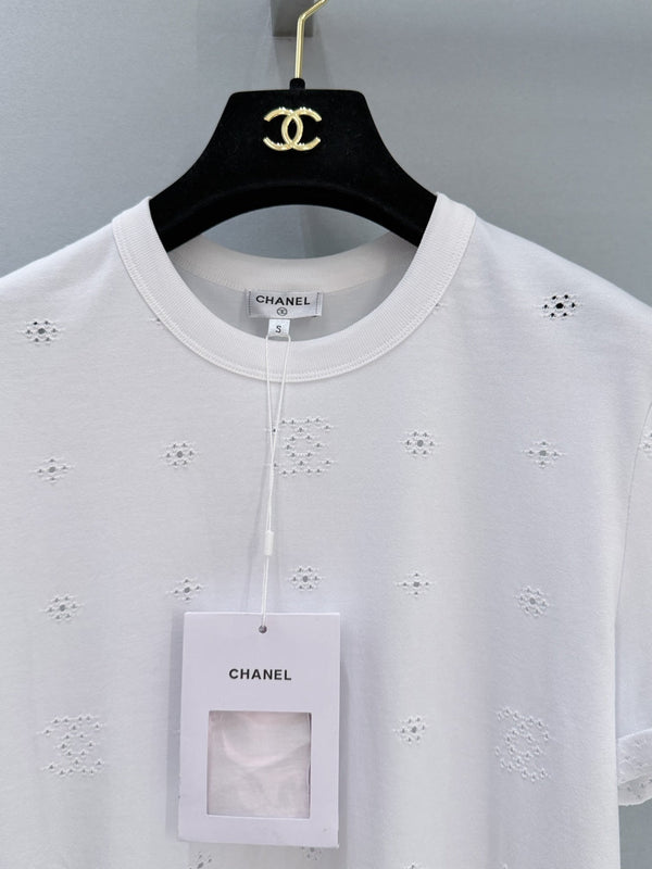 T-shirt Chanel 26 Manches courtes Blanc en Coton 253570