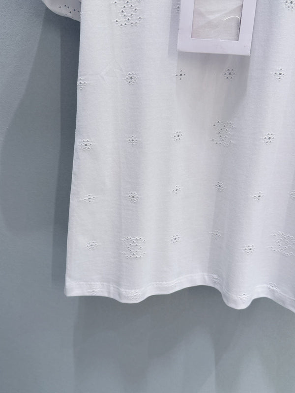 T-shirt Chanel 26 Manches courtes Blanc en Coton 253570