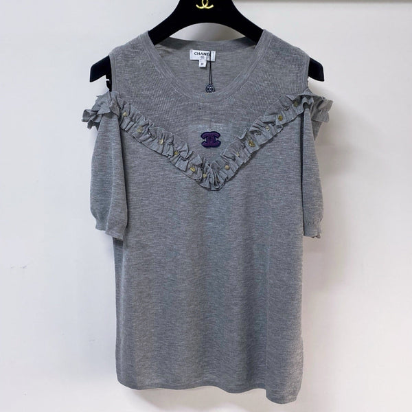 Chanel 26 Short-Sleeve T-Shirt Gray in Acrylic 252222