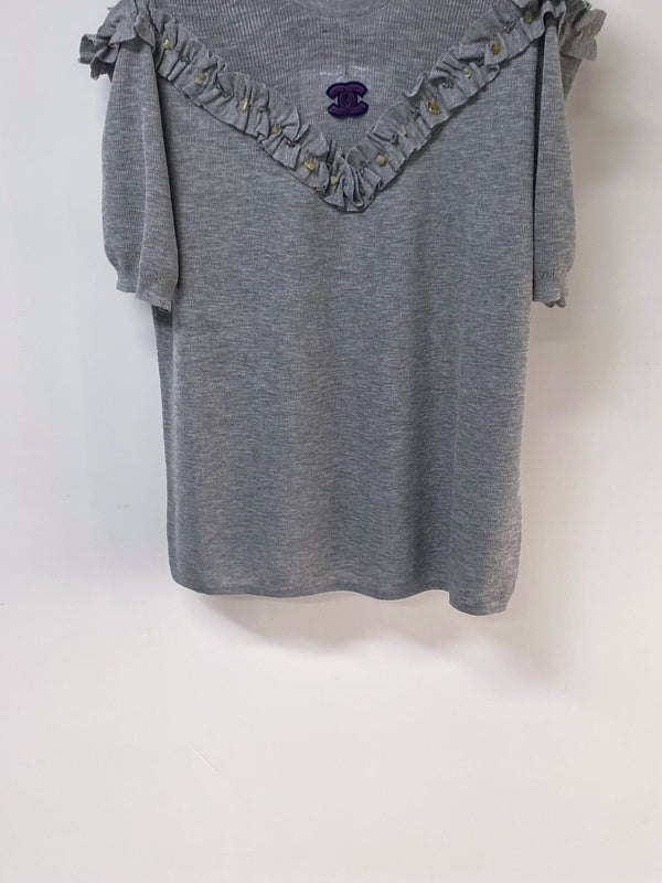 Chanel 26 Short-Sleeve T-Shirt Gray in Acrylic 252222