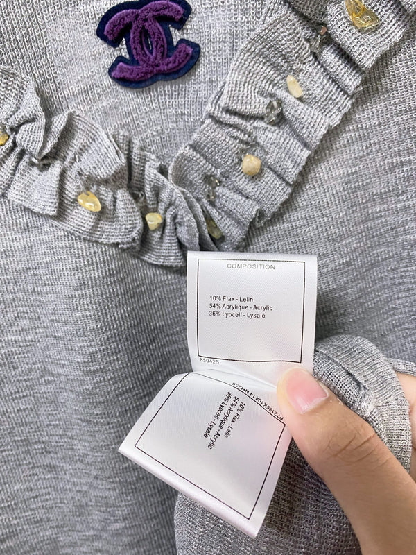 Chanel 26 Short-Sleeve T-Shirt Gray in Acrylic 252222