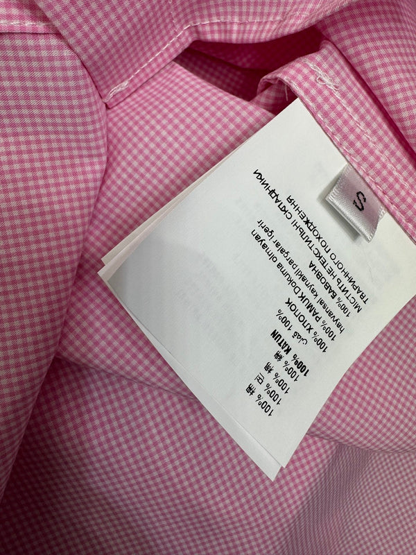 Chemise à carreaux Miu Miu 26 Collar Rose en coton 254534
