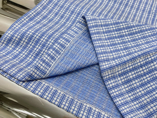 Miu Miu Polo en maille écossaise bleu en cachemire 254628