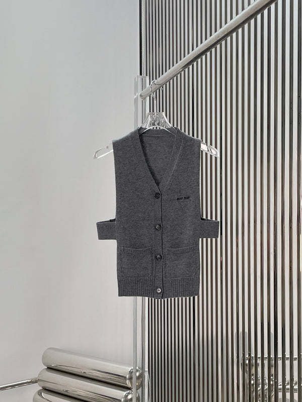 Gilet en cachemire Miu Miu 26 à ouverture latérale 195719