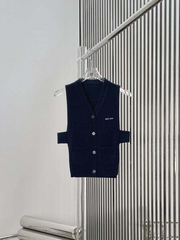 Gilet en cachemire Miu Miu 26 à ouverture latérale 195719