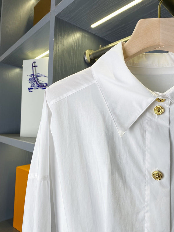 Balmain 26SS Shirt White in Poplin fabric 183456