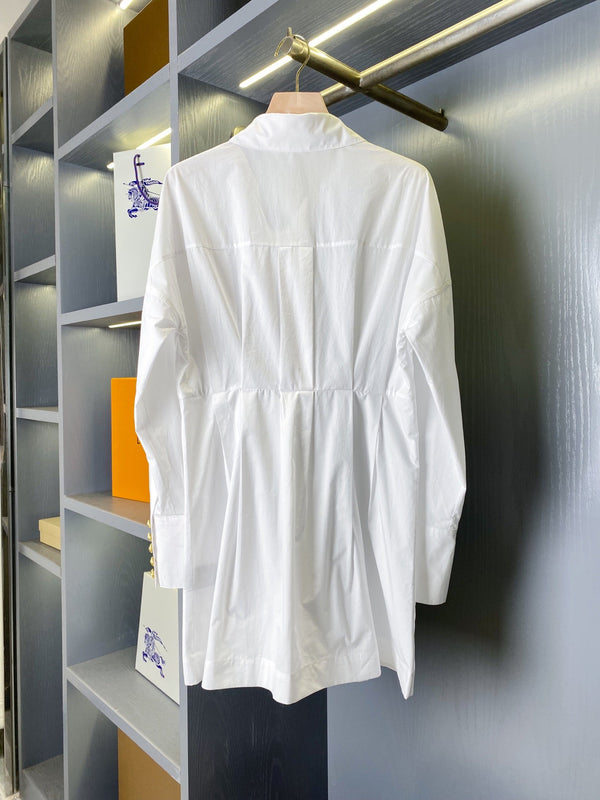 Balmain 26SS Shirt White in Poplin fabric 183456