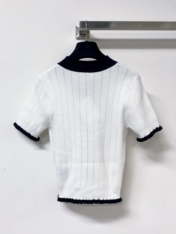 Balmain Cardigan Chemise à manches courtes Blanc en Polyester 178810
